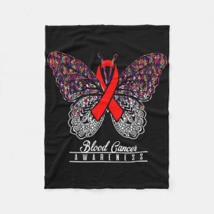 Blood Cancer Awareness Butterfly Lovers Gifts 2 Fleece Blanket