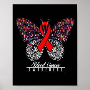Blood Cancer Awareness Butterfly Lovers Gifts 2  Poster