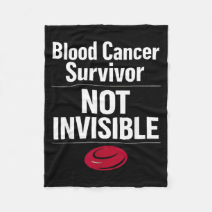 Blood Cancer Awareness Leukaemia Lymphoma Survivor Fleece Blanket