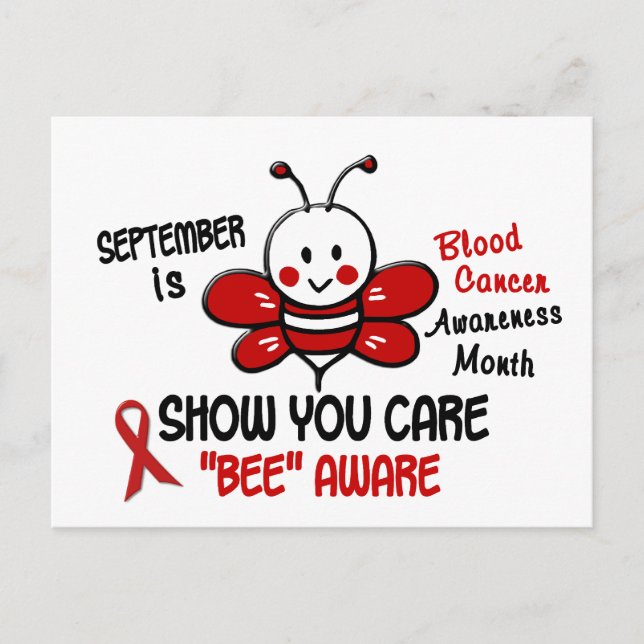 Blood Cancer Awareness Month Bee 1.1 Postcard (Front)