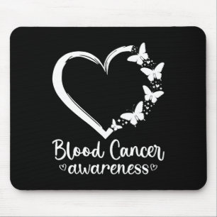 Blood Cancer Awareness Month Red Ribbon Butterfly Mouse Pad