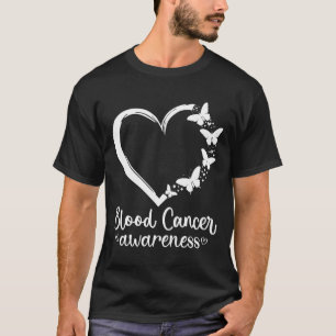 Blood Cancer Awareness Month Red Ribbon Butterfly T-Shirt