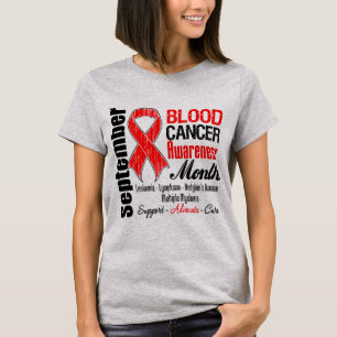 Blood Cancer Awareness Month Red Ribbon T-Shirt