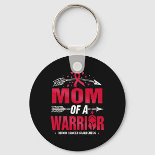 Blood Cancer Awareness Mum Of A Warrior Red Ribbon Key Ring