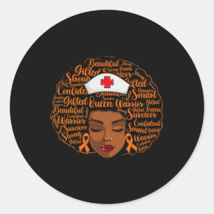 Blood Cancer Awareness Nursing Classic Round Sticker