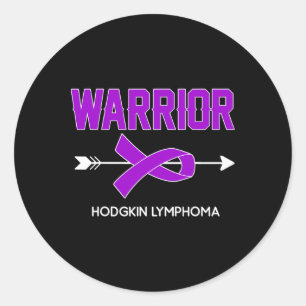 Blood Cancer Awareness Outfit Hodgkin Lymphoma War Classic Round Sticker