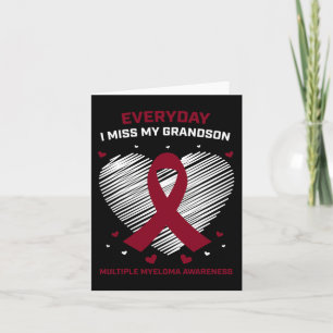 Blood Cancer Awareness Products Grandson Multiple Card