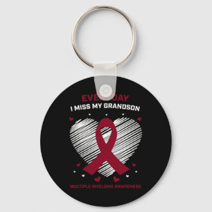 Blood Cancer Awareness Products Grandson Multiple Key Ring