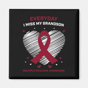 Blood Cancer Awareness Products Grandson Multiple  Magnet