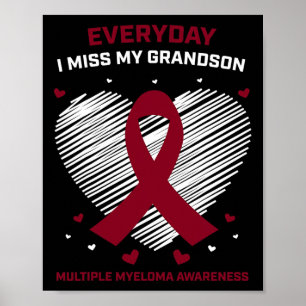 Blood Cancer Awareness Products Grandson Multiple  Poster