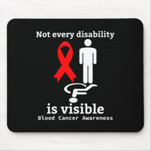 Blood Cancer Awareness Red Ribbon Support 1 Mouse Pad