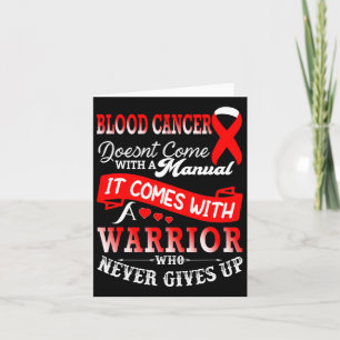 Blood Cancer Awareness Red Ribbon Warrior Support  Card