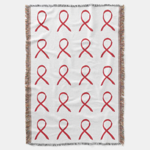 Blood Cancer Awareness Ribbon Art Throw Blankets