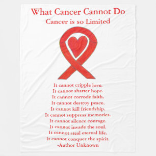 Blood Cancer Awareness Ribbon Fleece Blankets