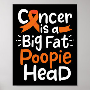Blood Cancer Awareness Ribbon Leukaemia Poopie Hea Poster