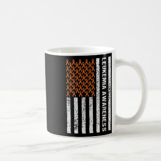 Blood Cancer Awareness Ribbon Orange Leukaemia Fla Coffee Mug