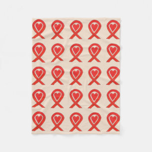 Blood Cancer Awareness Ribbon Soft Fleece Blankets