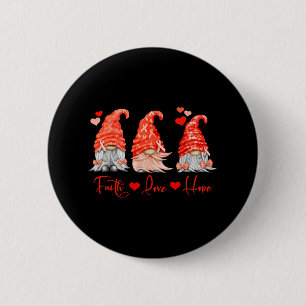 Blood Cancer Faith Hope Love Red Gnomes Heart Warr 6 Cm Round Badge