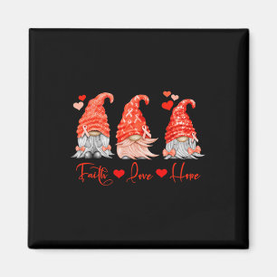 Blood Cancer Faith Hope Love Red Gnomes Heart Warr Magnet
