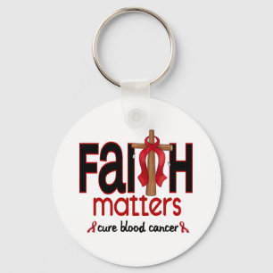 Blood Cancer Faith Matters Cross 1 Key Ring