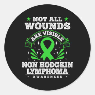 Blood Cancer Gift Non Hodgkin Lymphoma Awareness R Classic Round Sticker