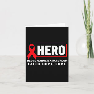 Blood Cancer Hero - Red Ribbon Blood Cancer Awaren Card