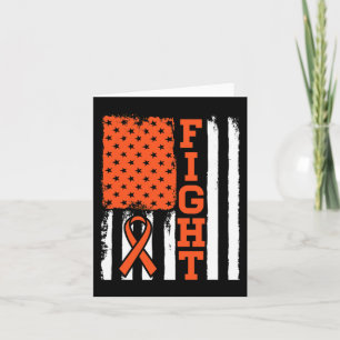 Blood Cancer Leukaemia Fight Flag - Cancer Awarene Card