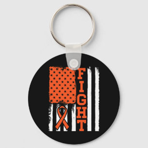 Blood Cancer Leukaemia Fight Flag - Cancer Awarene Key Ring