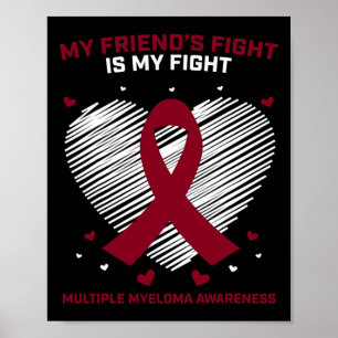 Blood Cancer Products Friend Multiple Myeloma Awar Poster