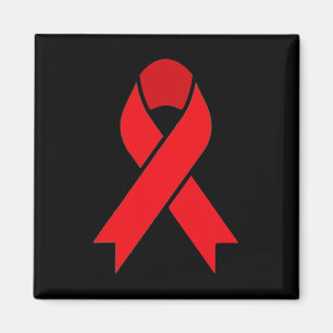 Blood Cancer Red Ribbon Week Awareness HIVAIDS Awa Magnet