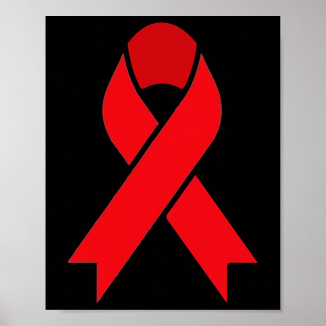 Blood Cancer Red Ribbon Week Awareness HIVAIDS Awa Poster (Front)