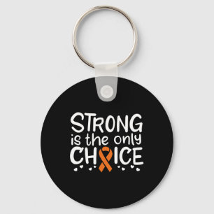 Blood Cancer Survivor Fighter Chemo Orange Ribbon Key Ring