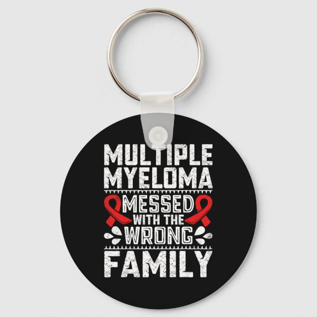 Blood Cancer Survivor Plasma Cell Myeloma Awarenes Key Ring (Front)