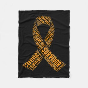 Blood Cancer Survivor Word Art Fleece Blanket