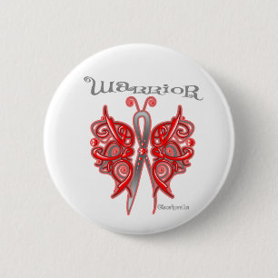 Blood Cancer Warrior Celtic Butterfly 6 Cm Round Badge