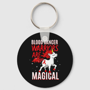 Blood Cancer Warrior Magical Unicorn Red Ribbon Li Key Ring