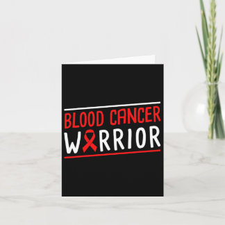 Blood Cancer Warrior Red Ribbon  Card