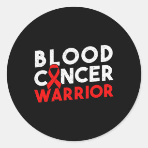Blood Cancer Warrior Ribbon 2  Classic Round Sticker
