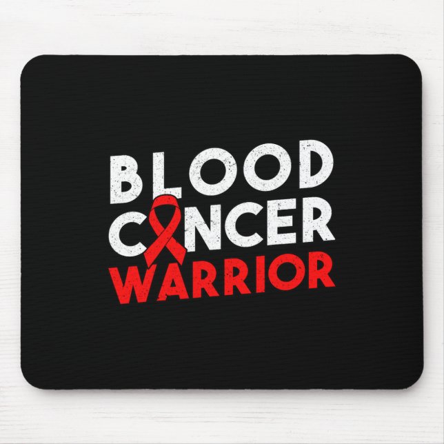 Blood Cancer Warrior Ribbon  Mouse Pad (Front)