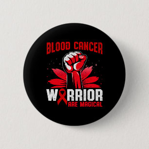 Blood Cancer Warriors Are Magical Unicorn Red Ribb 6 Cm Round Badge
