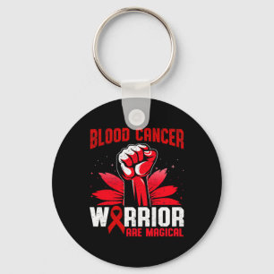 Blood Cancer Warriors Are Magical Unicorn Red Ribb Key Ring