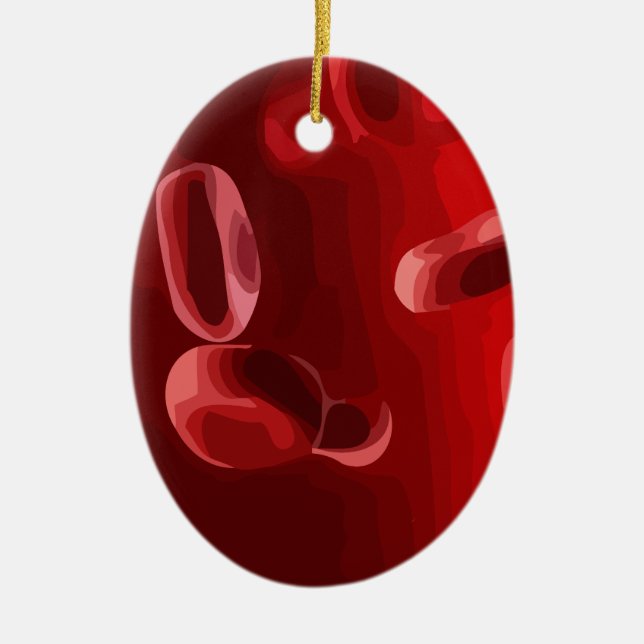 Blood Cells Ceramic Tree Decoration (Front)