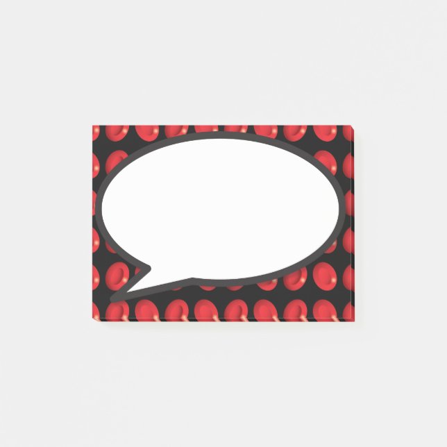 Blood Cells speech bubble Post-it Notes (Front)