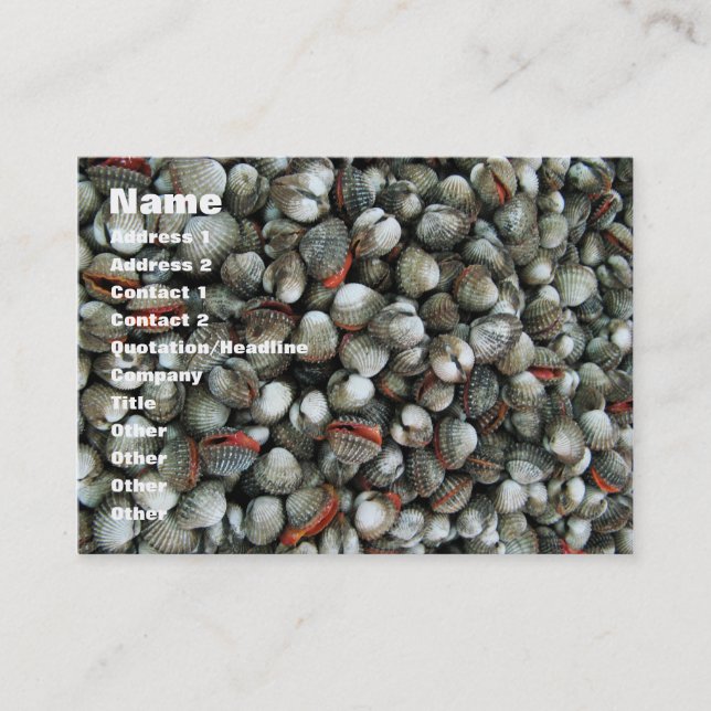 Blood Cockle Shells Business Card (Front)