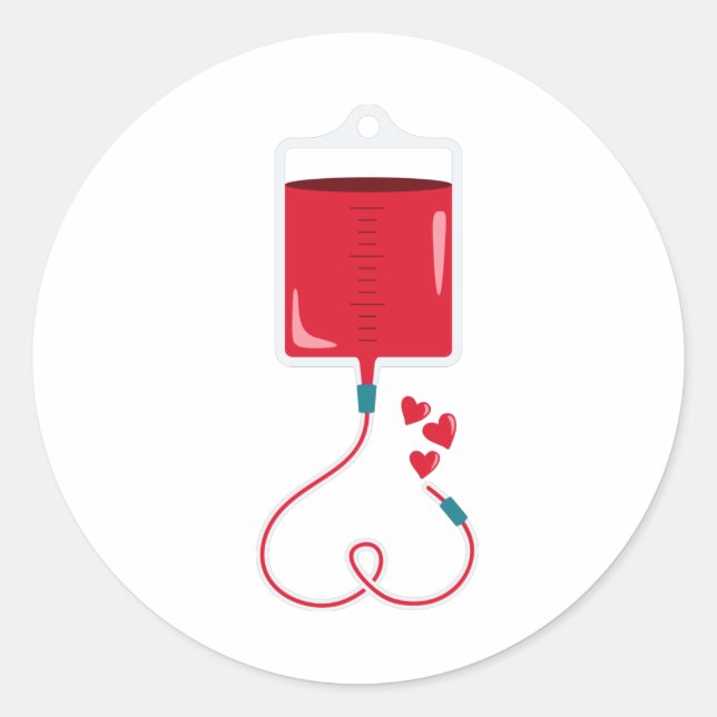 Blood Donation Classic Round Sticker (Front)