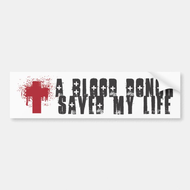 Blood Donor Bumper Sticker (Front)