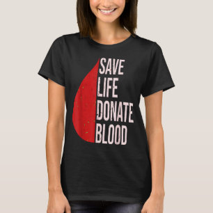 Blood Donor Donate Blood Awareness Awareness Ribbo T-Shirt