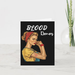Blood Donor Women Bandanna Lives Blood Donation Aw Card