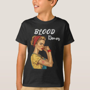 Blood Donor Women Bandanna Lives Blood Donation Aw T-Shirt