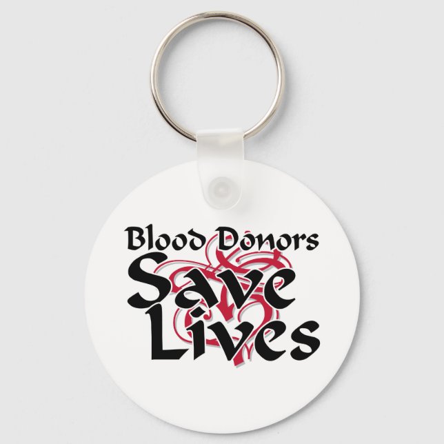 Blood donors save lives key ring (Front)